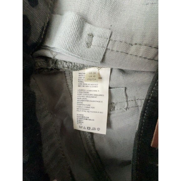 Pilcro Anthropologie Corduroy Camouflage High Rise Skinny Pants 28 - Picture 4 of 10